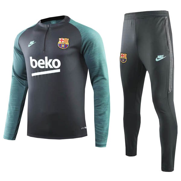 Chandal Barcelona 2019-2020 Negro Verde Gris